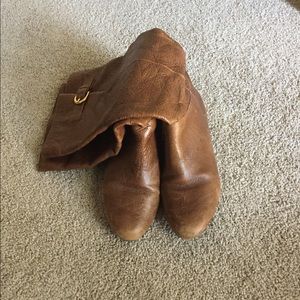 Steven by Steve Madden cognac leather boots